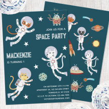 Convite de Aniversário de Um Ano do Espaço Diverti