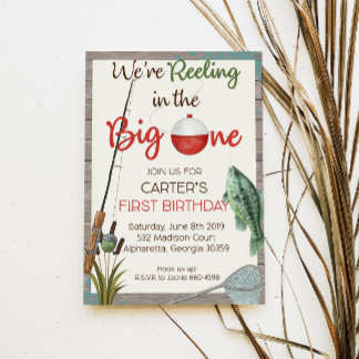 Convite de Aniversário de Um Ano do Menino Rústico