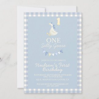 Convite de Aniversário de Um Ano do Patinho Tolo