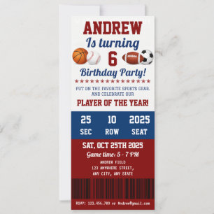 Convite de Aniversário de Um Ano Personalizado All