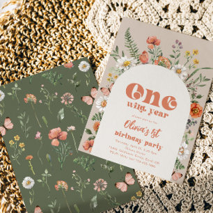 Convite de Aniversário de Um Ano Selvagem