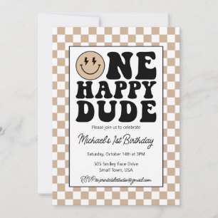 Convite de Aniversário de Um Cara Feliz