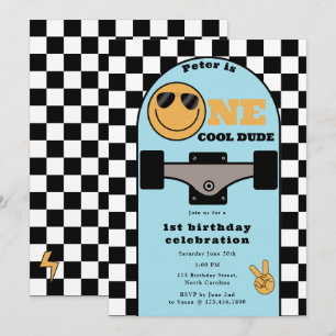Convite de Aniversário de Um Cara Legal Skateboard
