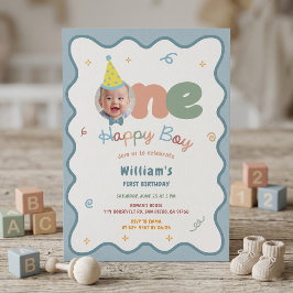 Convite de Aniversário de Um Menino Feliz