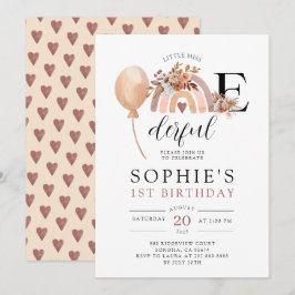 Convite de Aniversário de Uma Maravilhosa Rainbow 