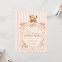 Convite de Aniversário de Ursinho de Pelúcia