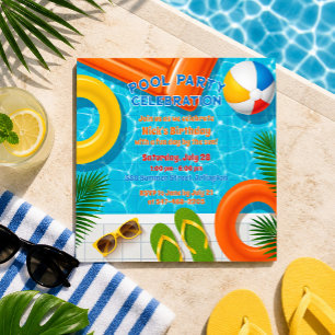 Convite de Aniversário de Verão Celebração de Fest