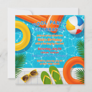 Convite de Aniversário de Verão Celebração de Fest