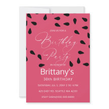 convite de aniversário de verão de melancia