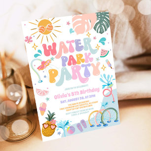 Convite de Aniversário de Verão Festa no Parque Aq
