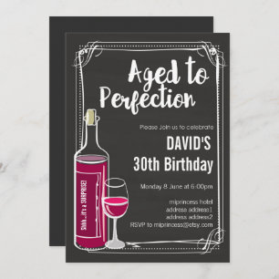 Convite de aniversário de vinho, Idade para Perfe