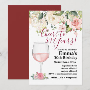 Convite de aniversário de vinho, Idade para Perfei