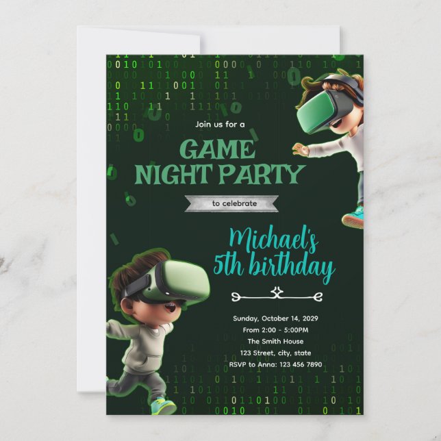 Convite de Aniversário de VR (Frente)