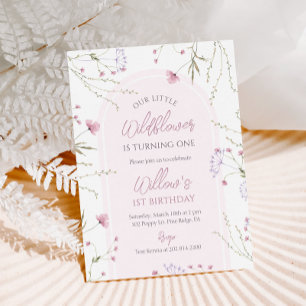 Convite de aniversário de Wildflower