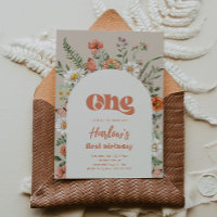 Convite de aniversário de Wildflower | Flor selvag