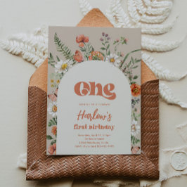 Convite de aniversário de Wildflower | Flor selvag