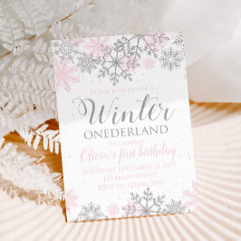 Convite de aniversário de Winter ONEderland