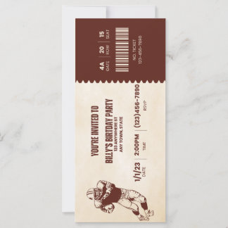 Convite de aniversário desportivo