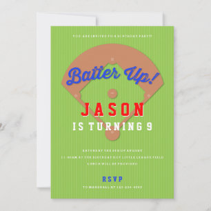 Convite de aniversário Diamante Baseball