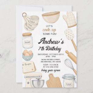 Convite de Aniversário Digital para Cozinha de Che