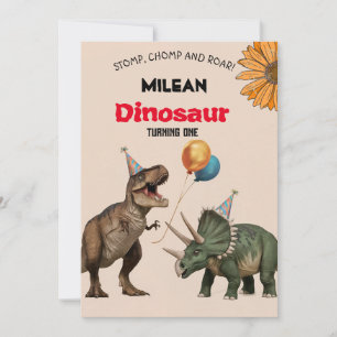 Convite de aniversário Dinossauro