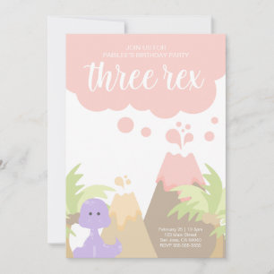 Convite de aniversário Dinossauro