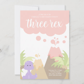 Convite de aniversário Dinossauro