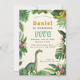 Convite de aniversário Dinossauro
