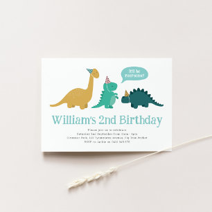 Convite de aniversário Dinossauro