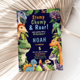Convite de aniversário Dinossauro