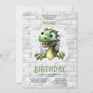 Convite de aniversário Dinossauro