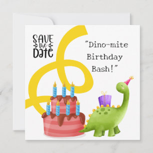 Convite de aniversário Dinossauro