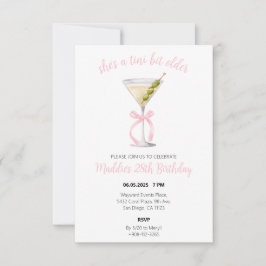Convite de aniversário Dirty Martini