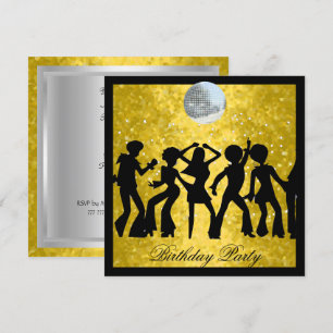 Convite de Aniversário Disco 70's Retro