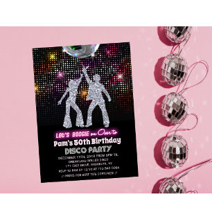 Convite de Aniversário Disco para Qualquer Idade