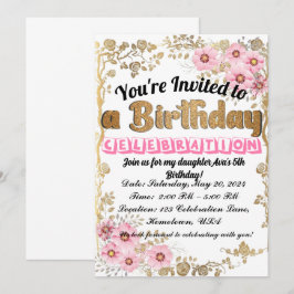 Convite de aniversário divertida e Whimsical para