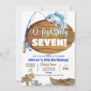 Convite de aniversário divertido de pescador / men