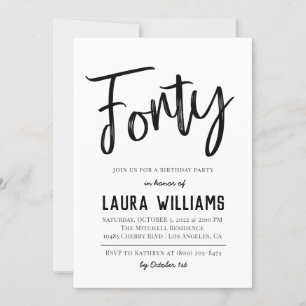 Convite de Aniversário do 40º Script
