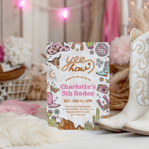 Convite de Aniversário do 5º Rodeio da Garota Retr