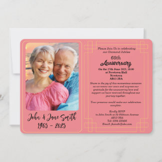 Convite de aniversário do 60º aniversário do Diamo