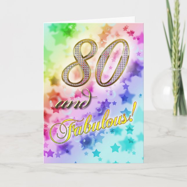 convite de aniversário do 80 (Frente)