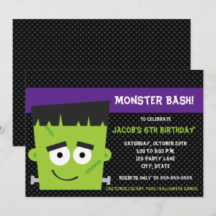 Convite de Aniversário do Amigo Spookend Halloween