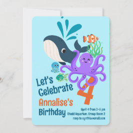 Convite de Aniversário do Aquário Submarino
