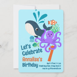 Convite de Aniversário do Aquário Submarino