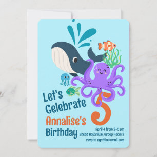 Convite de Aniversário do Aquário Submarino