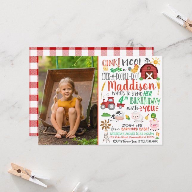 Convite de Aniversário do Aquecedor com Foto (Frente/Verso In Situ)