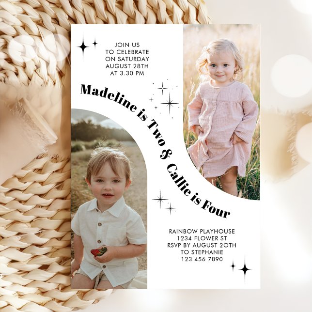 Convite de Aniversário do Arch Conjunto de Fotogra (Criador carregado)