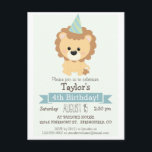 Convite de aniversário do Baby Lion Kid<br><div class="desc">Leão de bebê, selva, animais de jardim zoológico, ponto neutro do safari, convite de aniversário de menino ou menina. Personalize este bonitinho, retrô, sinta convite com o nome do seu filho. Bela, simples, design simples. Perfeito para o primeiro bebê, 1rua, aniversário, criança, crianças pequenas, ou crianças mais velhas. As cores...</div>