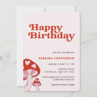 Convite de aniversário do banheiro | Vermelho e Ro