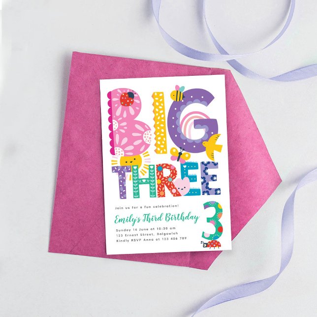 Convite de Aniversário do Big Three, Terceiro Aniv (Criador carregado)